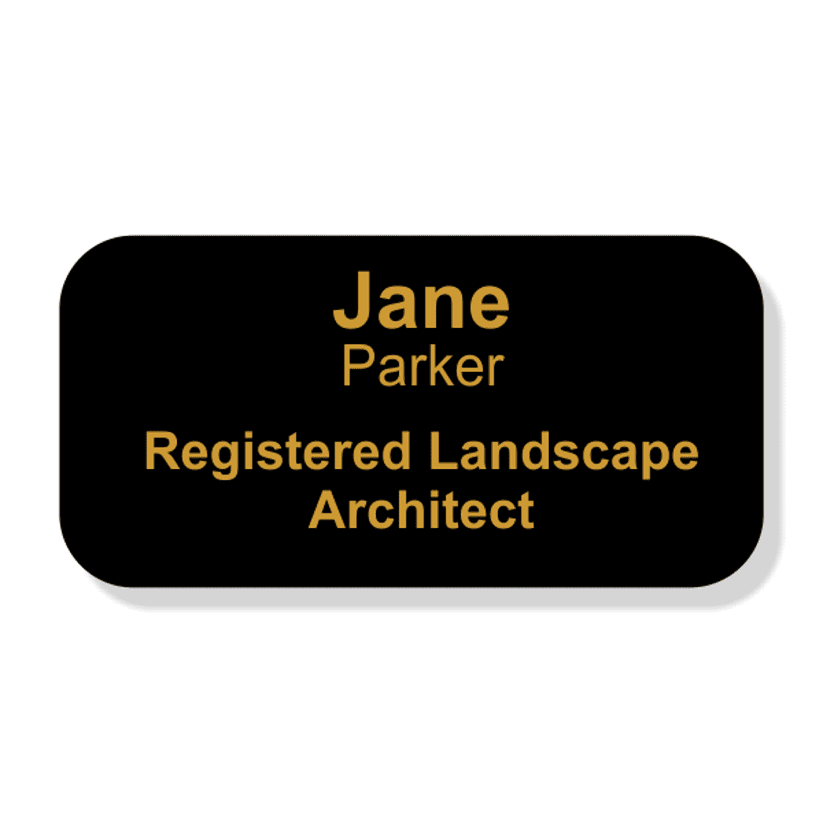 Engraved Registered Landscape Architect Name Tag