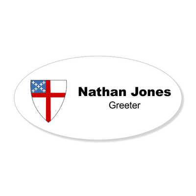 Episcopal Full Color Name Tag - Oval