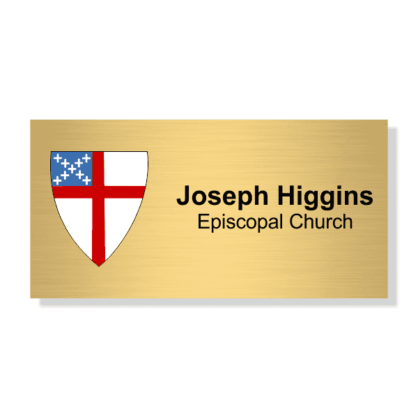 Episcopal Full Color Rectangle Name Tag