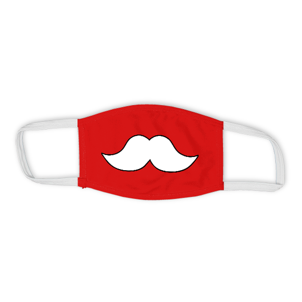 Holiday Santa Moustache Child Face Mask