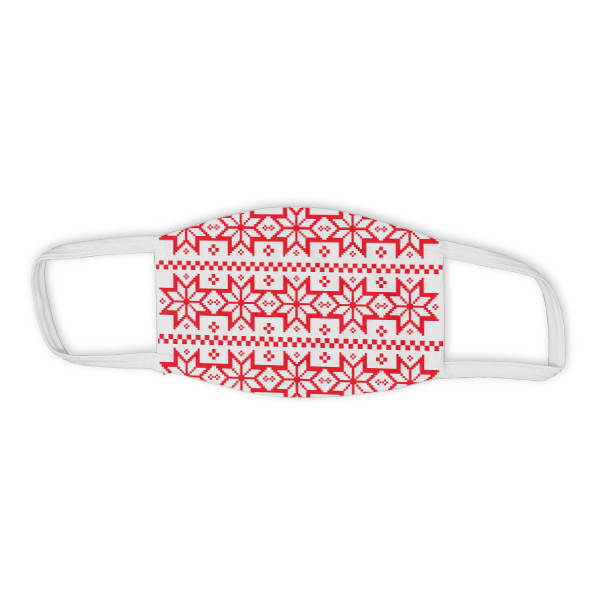 Holiday Scandanavian Pattern Child Face Mask