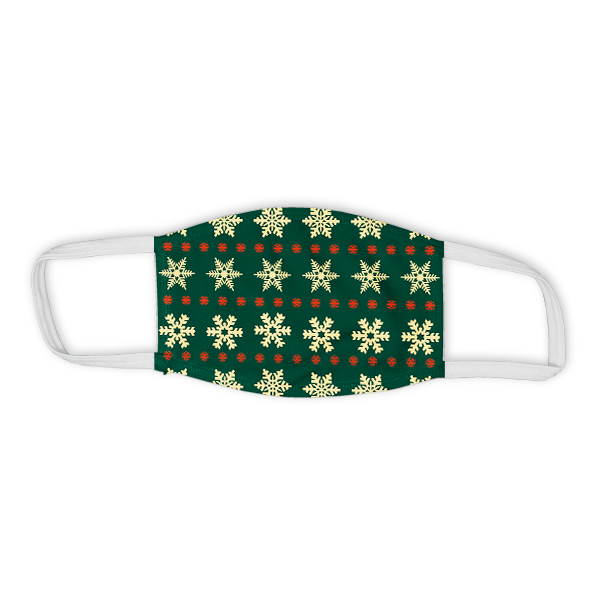 Holiday Snowflake Pattern Child Face Mask