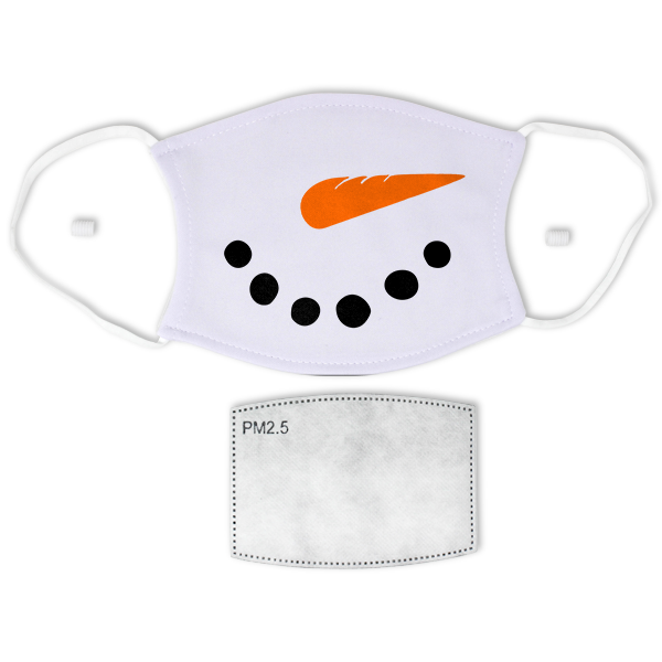 Holiday Snowman Face Mask