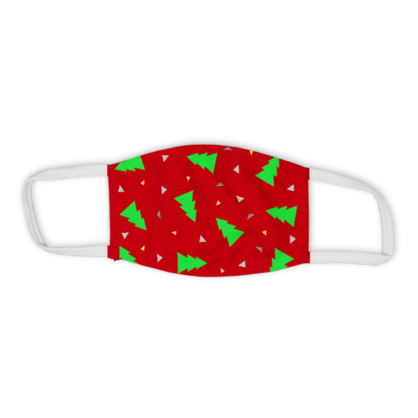 Holiday Triangle Tree Pattern Child Face Mask