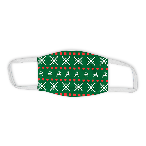 Holiday Ugly Sweater Pattern Child Face Mask