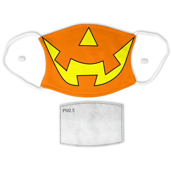 Adult Jack-O-Lantern Halloween Face Mask