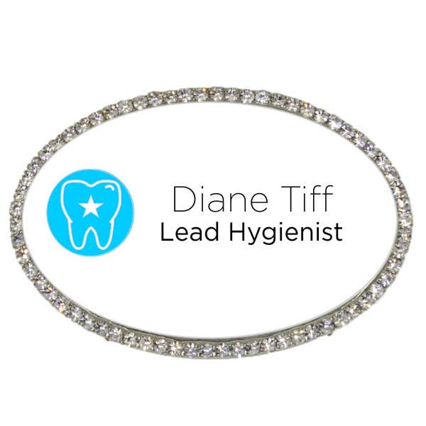 Fancy Dental Hygienist Oval Name Tag