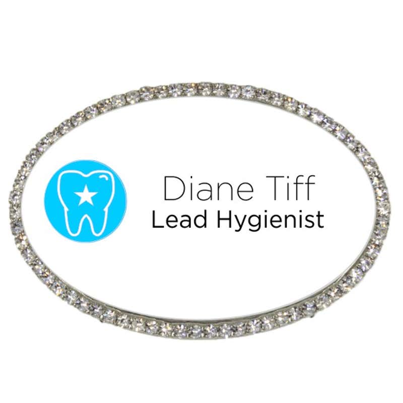 Fancy Dental Hygienist Oval Name Tag