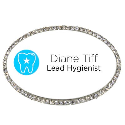 Fancy Dental Hygienist Oval Name Tag