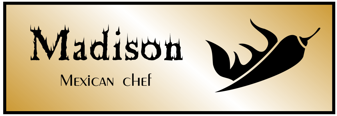 Hot Pepper Restaurant Oval Name Tag
