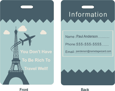 Flying Around The Eiffel Tower Luggage Tag