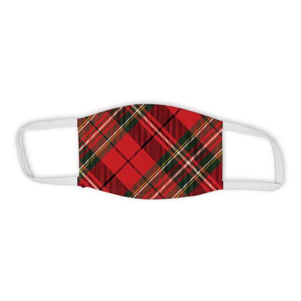 Diagonal Tartan Plaid Pattern Child Face Mask