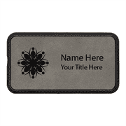 Magnetic Leatherette Framed Rectangle Name Tag