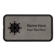Magnetic Leatherette Framed Rectangle Name Tag