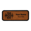 Leatherette Rectangle Name Tag with Frame - 1" x 3"