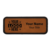 Framed Leatherette 1" x 3" Rectangle Name Tag