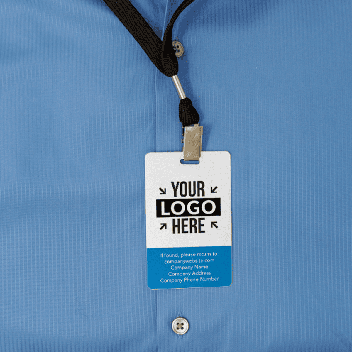 Custom Photo ID Badge with Bar Code - Back