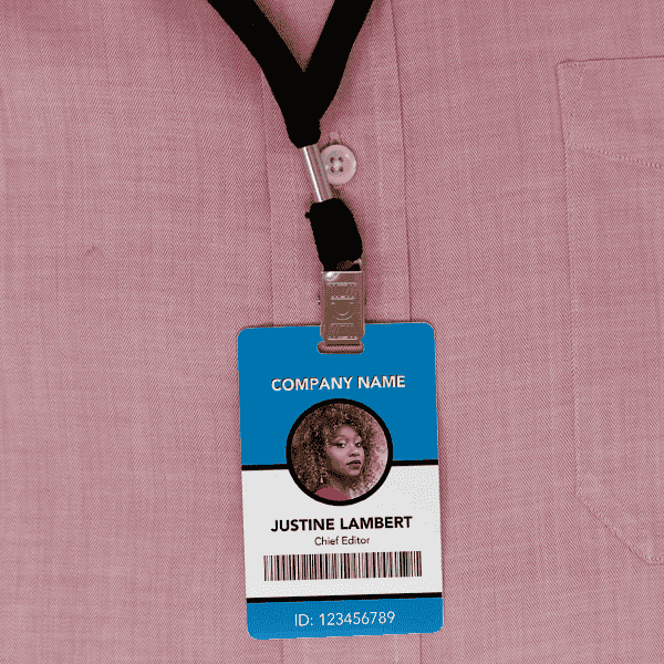 Custom Photo ID Badge with Bar Code - Front