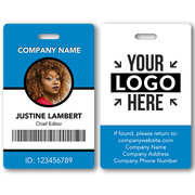 Custom Photo ID Badge with Bar Code