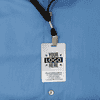 Circle Photo Logo Custom Employee ID Badge Back