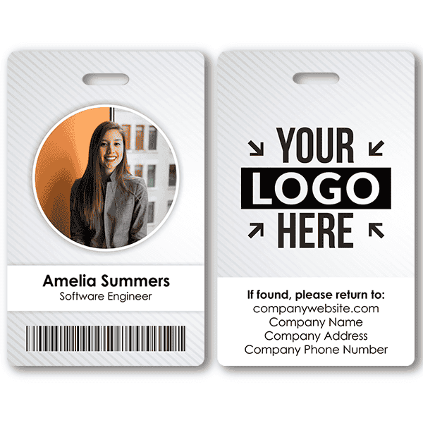 Circle Photo Logo Custom Employee ID Badge