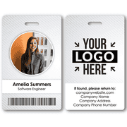 Circle Photo Logo Custom Employee ID Badge