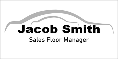 Full Color Car Dealership Name Tag