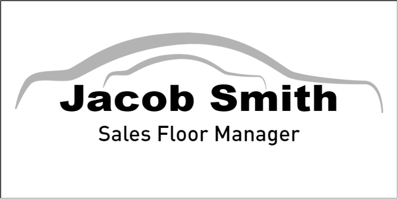 Full Color Car Dealership Name Tag