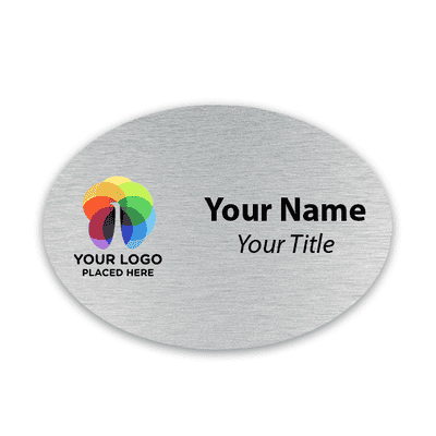 Full Color Custom 1.75" x 2.5" Oval Name Tag - alternate view