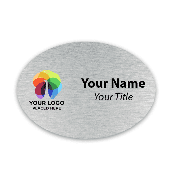 Full Color Custom 1.75" x 2.5" Oval Name Tag