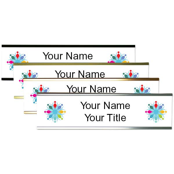 2'x8" Double Logo Wall Plate with Frame