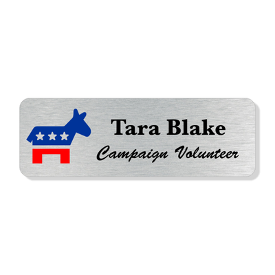 Full Color Liberal Political Name Tag