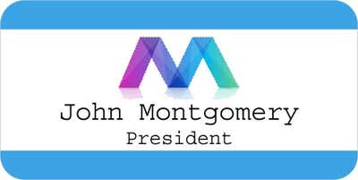 Full Color Logo Border UV Name Tag