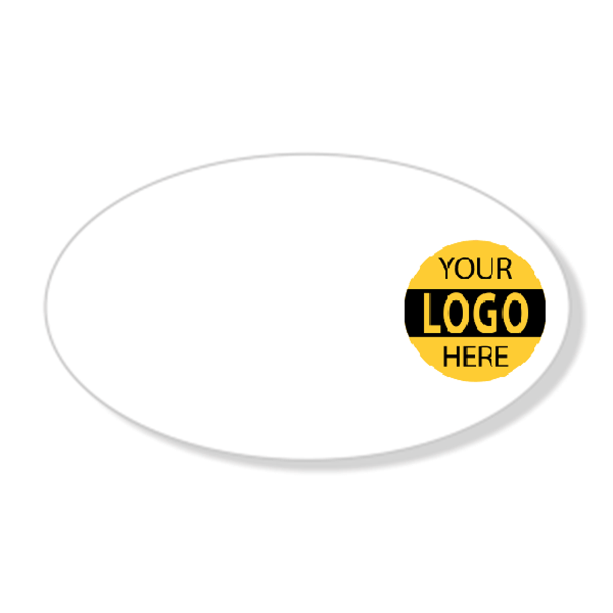 Full Color Logo Oval Economy Name Tag