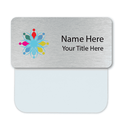 Full Color Name Tag with Pocket Badge Adapter - Large