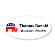 Republican Full Color Oval Name Tag