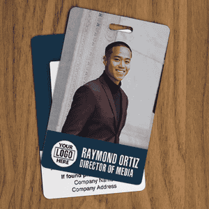 Modern Logo Full Color Photo ID Badge Lifestyle