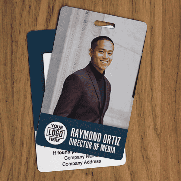 Modern Logo Full Color Photo ID Badge Lifestyle