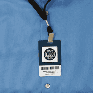 Modern Logo Full Color Photo ID Badge Back