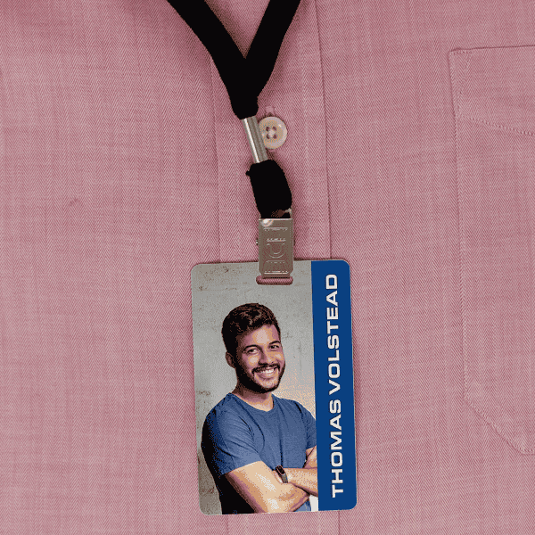 Full Color Photo ID Badge with Bar Code Front