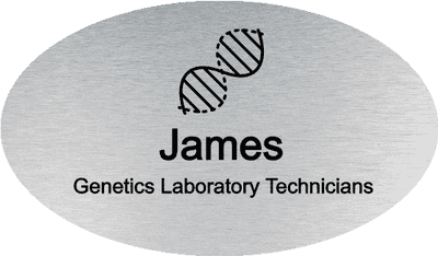 Genetics Labatory Technicians Oval Name Badge