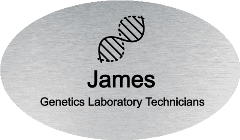 Genetics Labatory Technicians Oval Name Badge