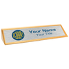 Genuine Red Alder Desk Wedge with Full Color Name Plate