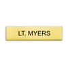 Gold Military Style Name Tag - One Line