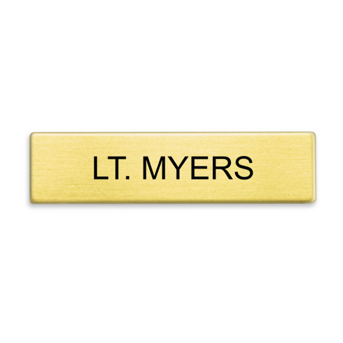 Gold Military Style Name Tag - One Line
