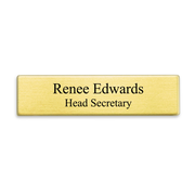 Gold Military Style Two Line Name Tag