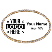 Engraved Gold Frame Bling Name Tag