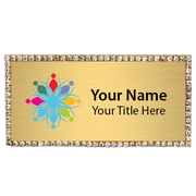 Rhinestone Full Color Magnetic Name Badges