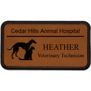 Dog with Cat Veterinary Leatherette Name Tag
