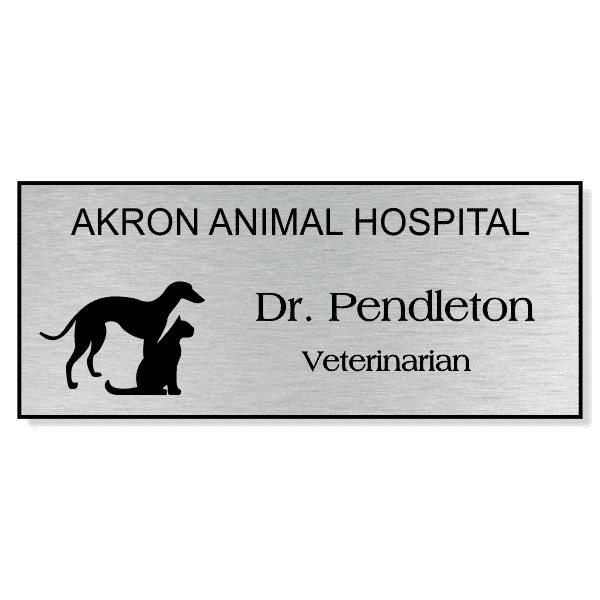 Greyhound With Cat Without Line Veterinary Name Tag
